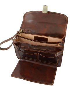 Uomo Tuscany Leather | Max - Borsello A Mano In Pelle Tl8075 Marrone