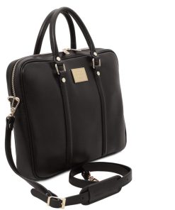 Donna Tuscany Leather | Prato Borsa Da Lavoro Porta Computer Saffiano Tl141626 Nero