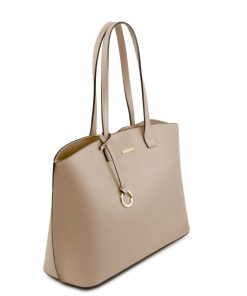 Donna Tuscany Leather | Tl Bag Borsa Shopping In Pelle Tl141828 Talpa Chiaro