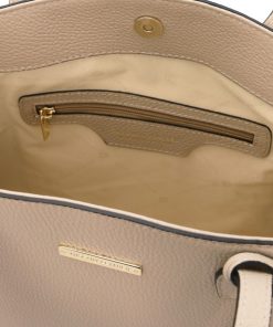 Donna Tuscany Leather | Tl Bag Borsa Shopping In Pelle Tl141828 Talpa Chiaro