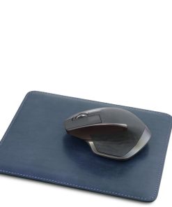 Ufficio Tuscany Leather | Set Sottomano, Tappetino Per Mouse Vuotatasche Tl142088 Blu Scuro