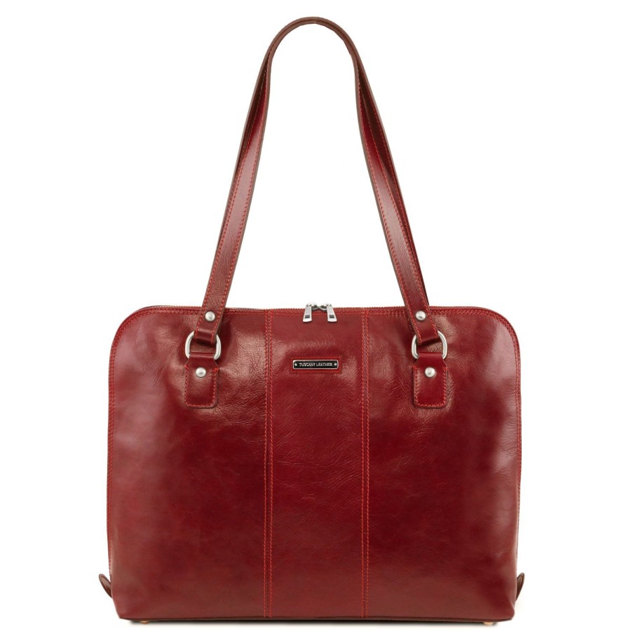 Donna Tuscany Leather | Ravenna Esclusiva Borsa Business Per Donna Tl141795 Rosso