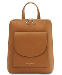 Donna Tuscany Leather | Tl Bag Zaino Piccolo Da Donna In Pelle Tl142092 Cognac