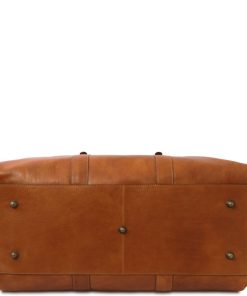 Viaggio Tuscany Leather | Francoforte Borsone Da Viaggio In Pelle Tl142338 Naturale