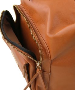 Donna Tuscany Leather | Tl Bag Borsa Donna In Pelle Convertibile A Zaino Tl141535 Cannella