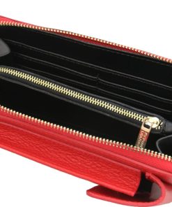 Donna Tuscany Leather | Tl Bag Portafoglio In Pelle Con Tracolla Tl142323 Rosso Lipstick