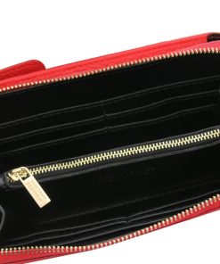 Donna Tuscany Leather | Tl Bag Portafoglio In Pelle Con Tracolla Tl142323 Rosso Lipstick