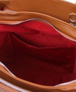 Donna Tuscany Leather | Tulipan Borsa A Mano In Pelle Tl141727 Cognac