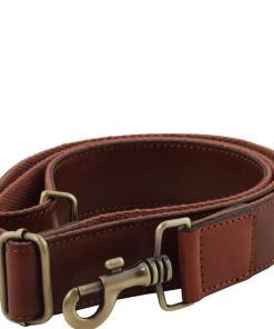 Ufficio Tuscany Leather | Tracolla In Pelle Regolabile Per Cartelle 4 Cm Tl141854 Marrone