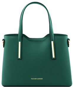 Donna Tuscany Leather | Olimpia Borsa Shopper In Pelle - Misura Piccola Tl141521 Verde Foresta