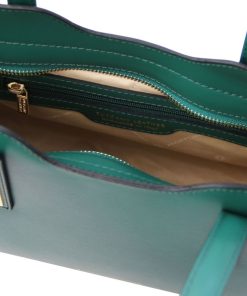 Donna Tuscany Leather | Olimpia Borsa Shopper In Pelle - Misura Piccola Tl141521 Verde Foresta