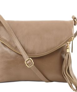 Donna Tuscany Leather | Tl Young Bag - Borsa A Tracolla Con Nappa Tl141153 Talpa Chiaro