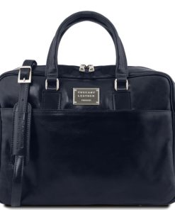 Ufficio Tuscany Leather | Urbino Borsa Da Lavoro Porta Computer In Pelle Tl141241 Blu Scuro