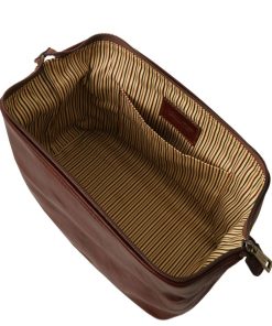 Uomo Tuscany Leather | Smarty - Beauty Case In Pelle - Misura Piccola Tl141220 Marrone