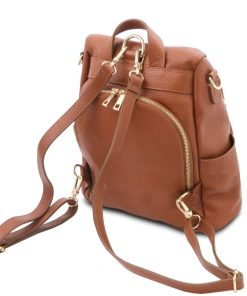 Donna Tuscany Leather | Tl Bag Zaino Donna In Pelle Morbida Tl142138 Talpa Chiaro