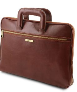 Ufficio Tuscany Leather | Caserta Cartella Portadocumenti In Pelle Tl142070 Marrone