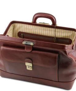 Ufficio Tuscany Leather | Bernini Esclusiva Borsa Medico In Pelle Tl142089 Testa Di Moro