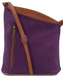 Donna Tuscany Leather | Tl Bag - Tracollina Unisex In Pelle Tl141111 Viola