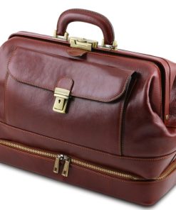 Ufficio Tuscany Leather | Giotto Borsa Medico In Pelle Con Doppio Fondo Tl142071 Testa Di Moro