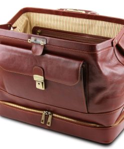 Ufficio Tuscany Leather | Giotto Borsa Medico In Pelle Con Doppio Fondo Tl142071 Testa Di Moro