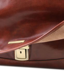 Ufficio Tuscany Leather | Mantova Cartella Multiscomparto In Pelle Tl142068 Marrone