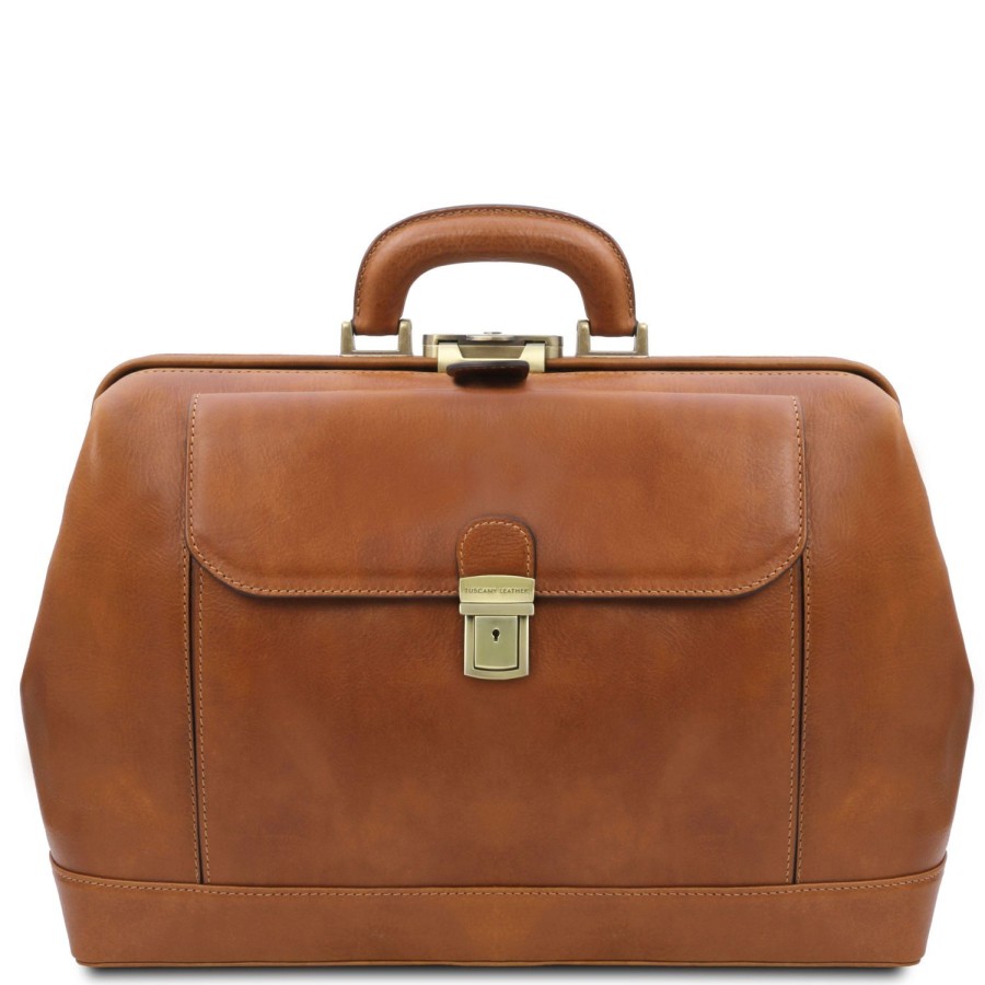 Ufficio Tuscany Leather | Leonardo Esclusiva Borsa Medico In Pelle Tl142342 Naturale