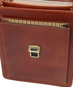 Uomo Tuscany Leather | David - Borsello In Pelle A Tracolla - Misura Grande Tl141424 Marrone