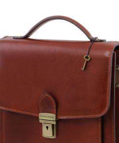 Uomo Tuscany Leather | David - Borsello In Pelle A Tracolla - Misura Grande Tl141424 Marrone