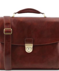 Uomo Tuscany Leather | Alessandria Cartella Porta Notebook In Pelle Tl142067 Marrone