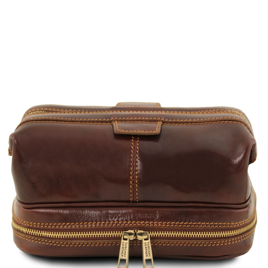 Uomo Tuscany Leather | Patrick Beauty Case In Pelle Tl141717 Marrone