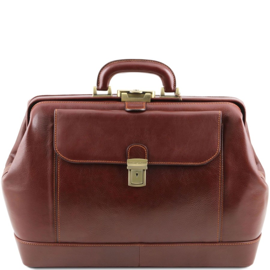 Ufficio Tuscany Leather | Leonardo Esclusiva Borsa Medico In Pelle Tl142072 Marrone