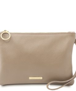 Donna Tuscany Leather | Tl Bag Pochette In Pelle Morbida Tl142029 Talpa Chiaro