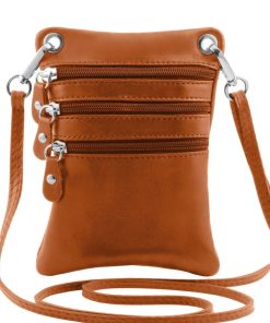 Donna Tuscany Leather | Tl Bag - Tracollina In Pelle Morbida Tl141368 Cognac