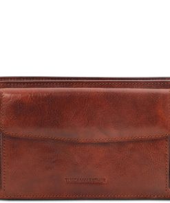 Uomo Tuscany Leather | Denis Esclusivo Borsello A Mano In Pelle Tl141445 Marrone