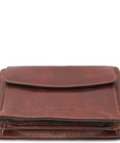 Uomo Tuscany Leather | Denis Esclusivo Borsello A Mano In Pelle Tl141445 Marrone