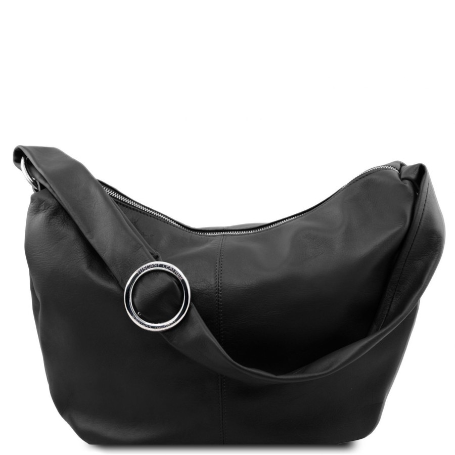 Donna Tuscany Leather | Yvette Borsa In Pelle Da Donna Tl140900 Nero