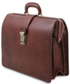 Ufficio Tuscany Leather | Canova Borsa Medico In Pelle 3 Scomparti Tl141826 Naturale