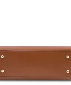 Donna Tuscany Leather | Aura Borsa A Mano In Pelle Tl141434 Cognac