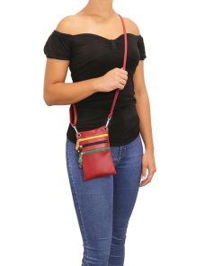 Donna Tuscany Leather | Tl Bag - Tracollina In Pelle Morbida Tl141094 Bordeaux