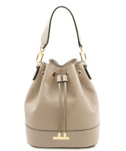 Donna Tuscany Leather | Tl Bag Borsa Secchiello In Pelle Tl142146 Talpa Chiaro