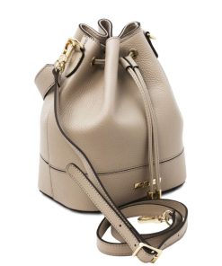 Donna Tuscany Leather | Tl Bag Borsa Secchiello In Pelle Tl142146 Talpa Chiaro