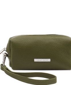 Donna Tuscany Leather | Tl Bag Trousse In Pelle Morbida - Misura Piccola Tl142315 Verde Foresta