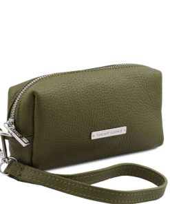 Donna Tuscany Leather | Tl Bag Trousse In Pelle Morbida - Misura Piccola Tl142315 Verde Foresta