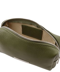 Donna Tuscany Leather | Tl Bag Trousse In Pelle Morbida - Misura Piccola Tl142315 Verde Foresta