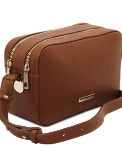 Donna Tuscany Leather | Tl Bag Borsa A Tracolla In Pelle Tl142290 Cognac