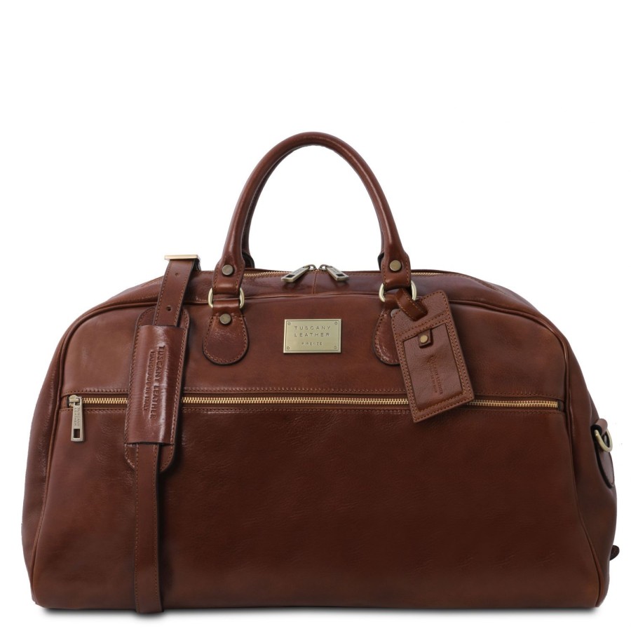 Viaggio Tuscany Leather | Tl Voyager Borsa Da Viaggio In Pelle Misura Grande Tl141422 Marrone