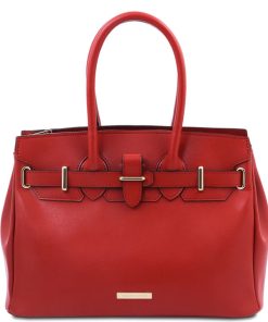 Donna Tuscany Leather | Tl Bag Borsa A Mano In Pelle Tl142174 Rosso Lipstick