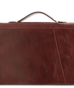 Ufficio Tuscany Leather | Costanzo Esclusivo Portadocumenti In Pelle Tl141295 Marrone