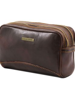 Uomo Tuscany Leather | Igor - Beauty Case In Pelle Tl140850 Marrone