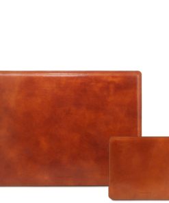 Ufficio Tuscany Leather | Set Sottomano E Tappetino Per Mouse In Pelle Tl141980 Miele